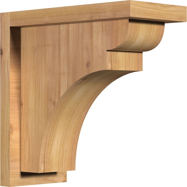 Ekena Millwork Yorktown Smooth Corbel w/Backplate, Western Red Cedar, 5 1/2"W x 12"D x 12"H COR06X12X12YOR01SWR - main